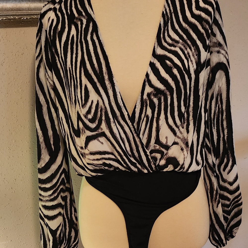 Zebra Bodysuit NWT
